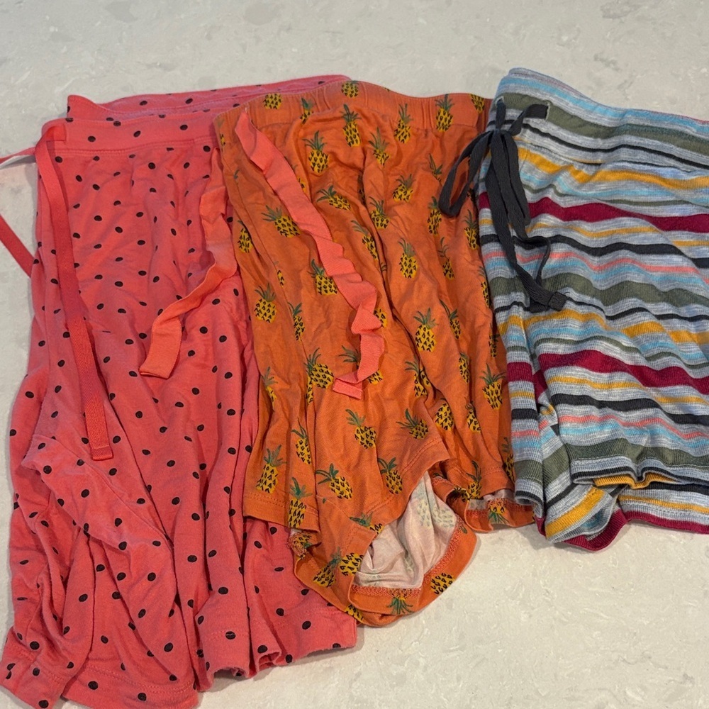 3 pj shorts Secret Treasures Coral Sleepwear Set